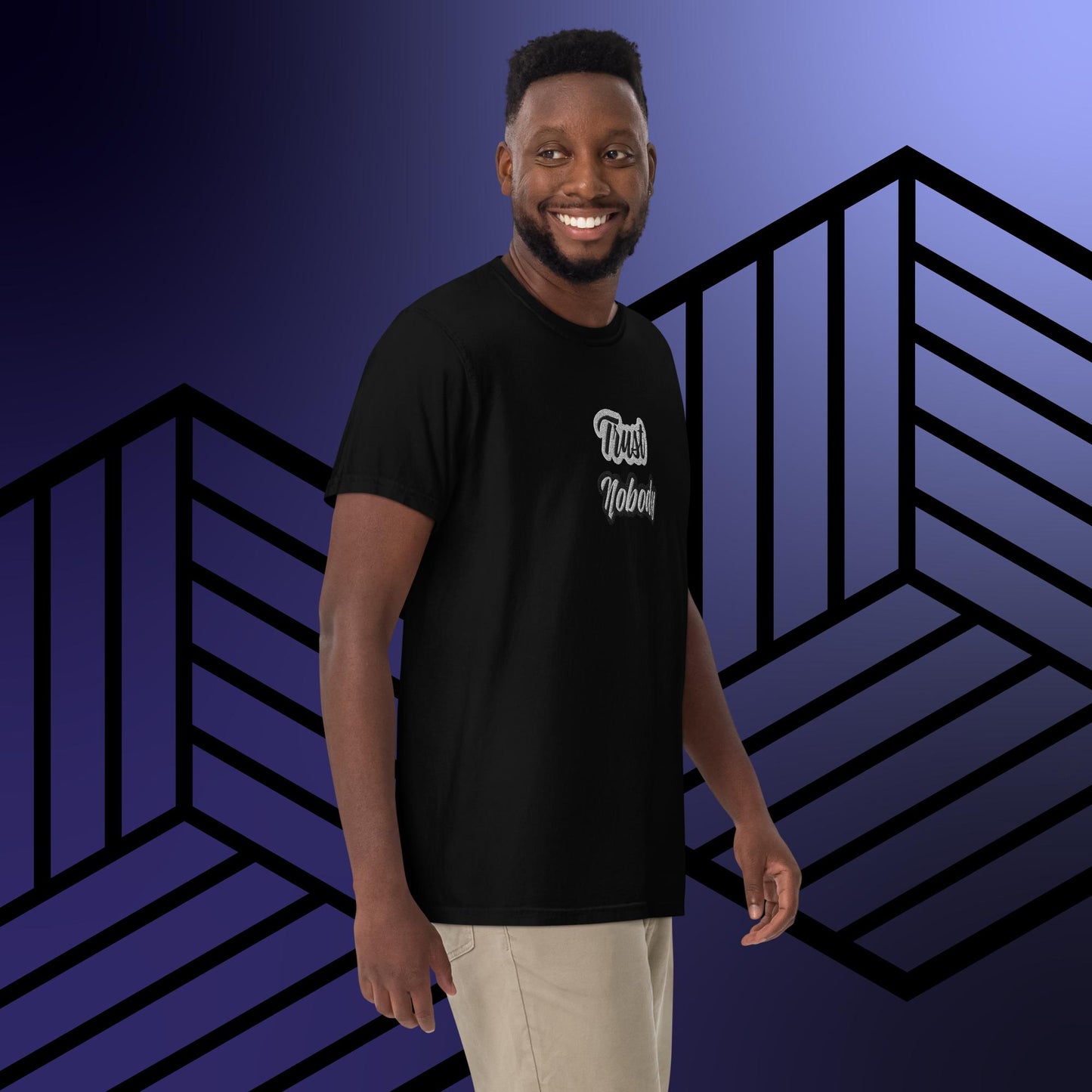 Trust Nobody dyed heavyweight t-shirt by Amagiri Young
