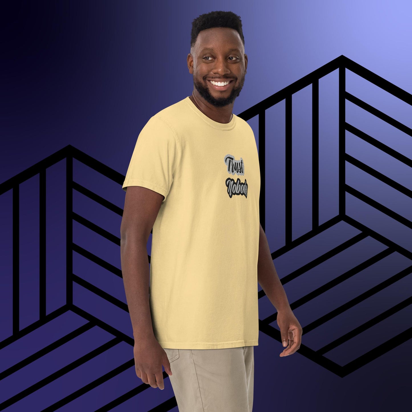 Trust Nobody dyed heavyweight t-shirt by Amagiri Young