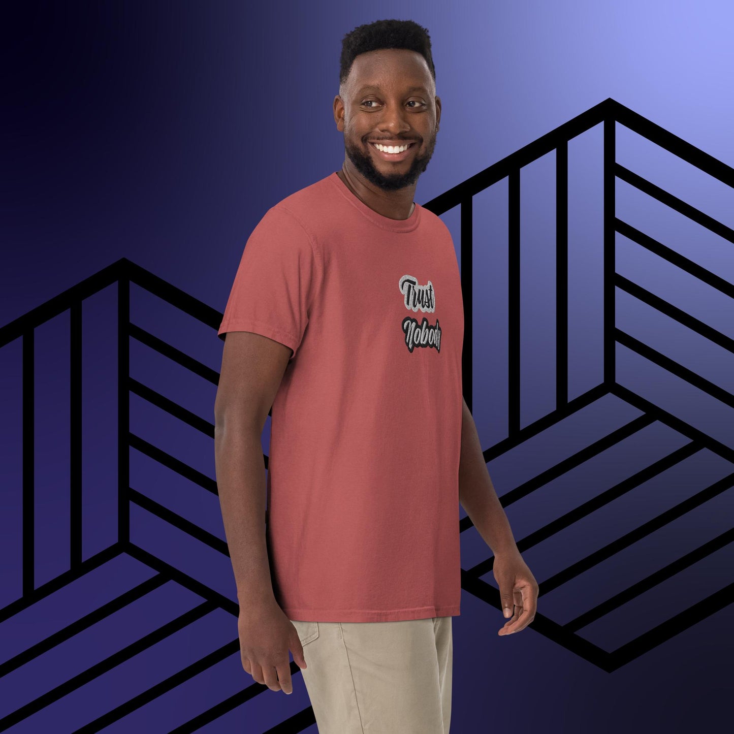 Trust Nobody dyed heavyweight t-shirt by Amagiri Young