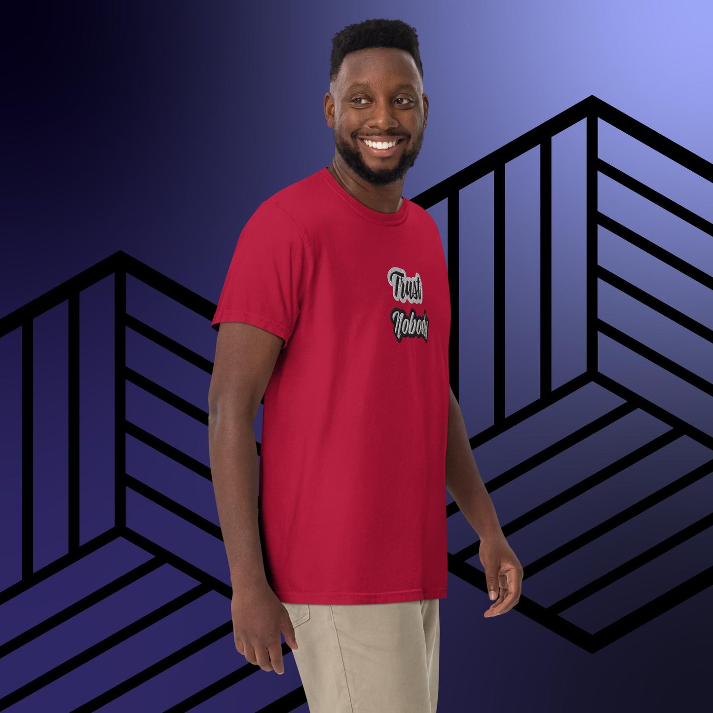 Trust Nobody dyed heavyweight t-shirt by Amagiri Young