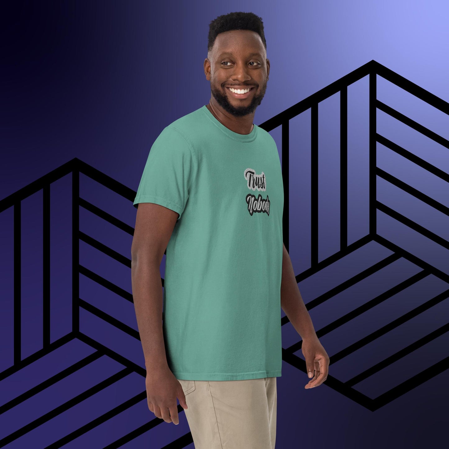 Trust Nobody dyed heavyweight t-shirt by Amagiri Young