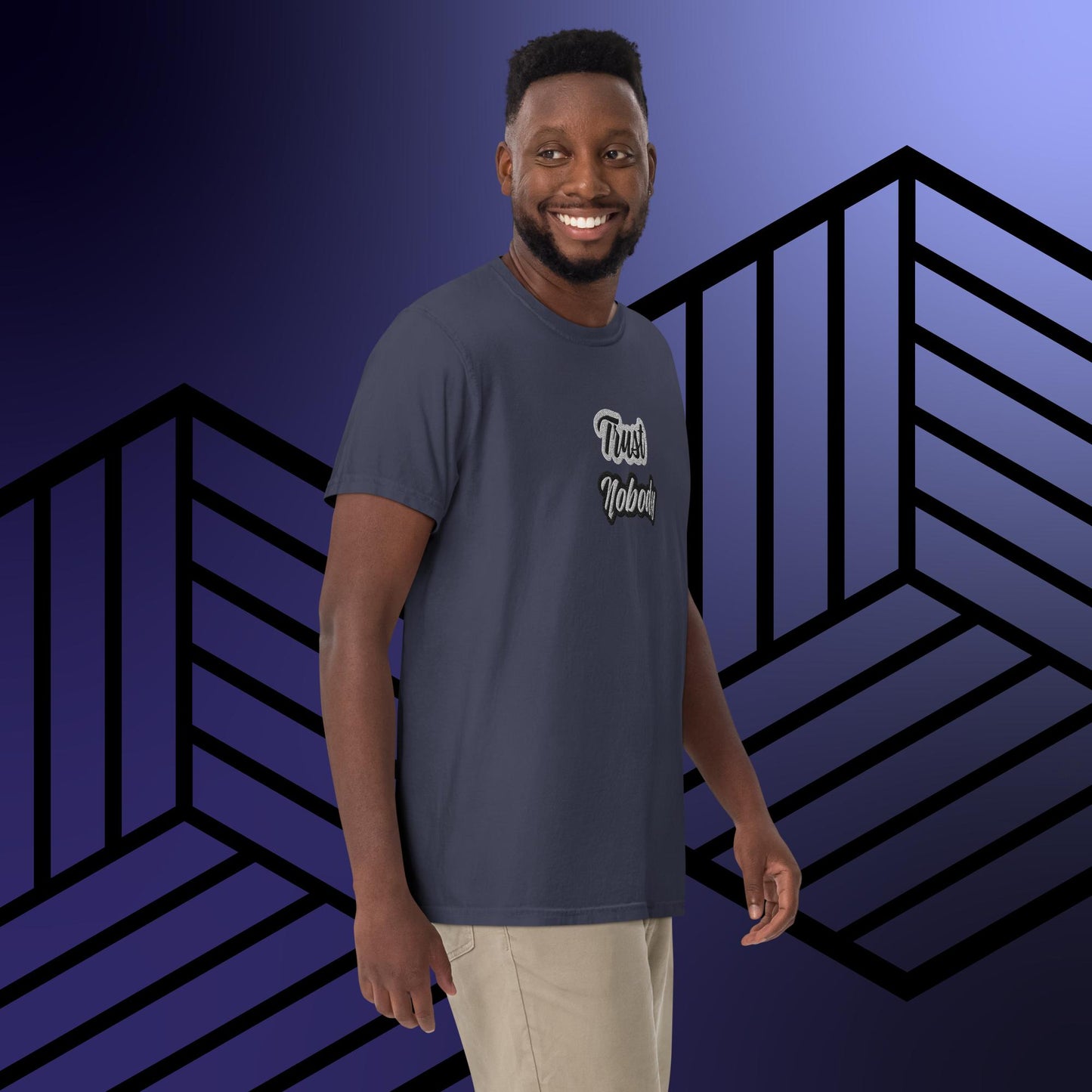 Trust Nobody dyed heavyweight t-shirt by Amagiri Young