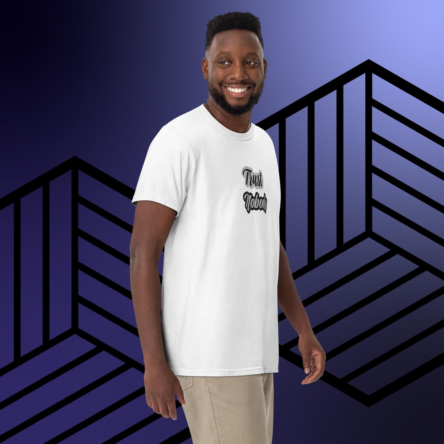 Trust Nobody dyed heavyweight t-shirt by Amagiri Young