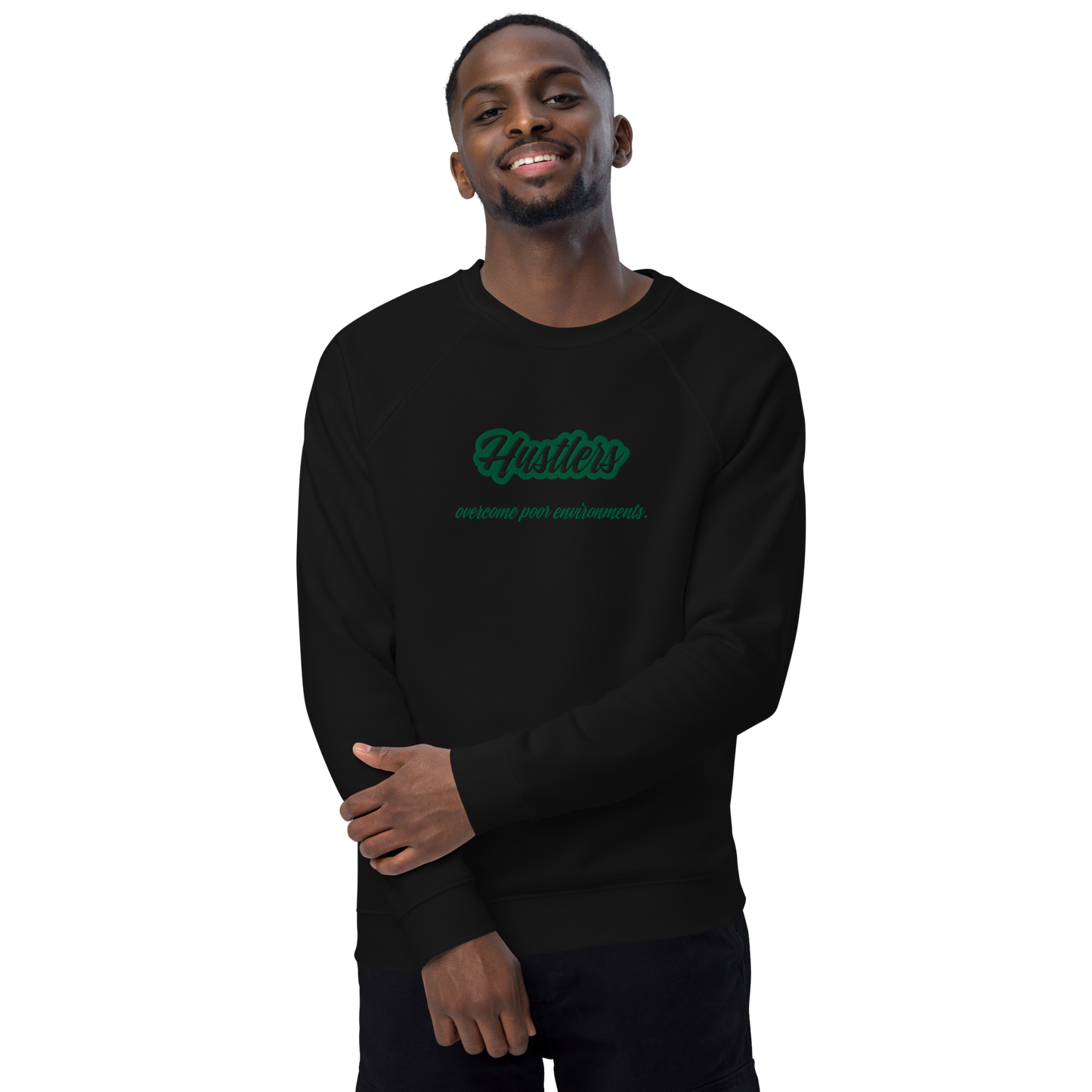 Unisex organic raglan sweatshirt