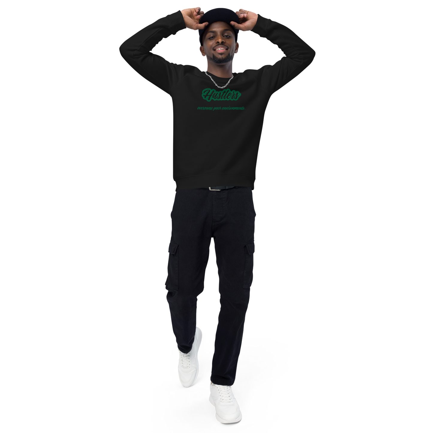 Unisex organic raglan sweatshirt