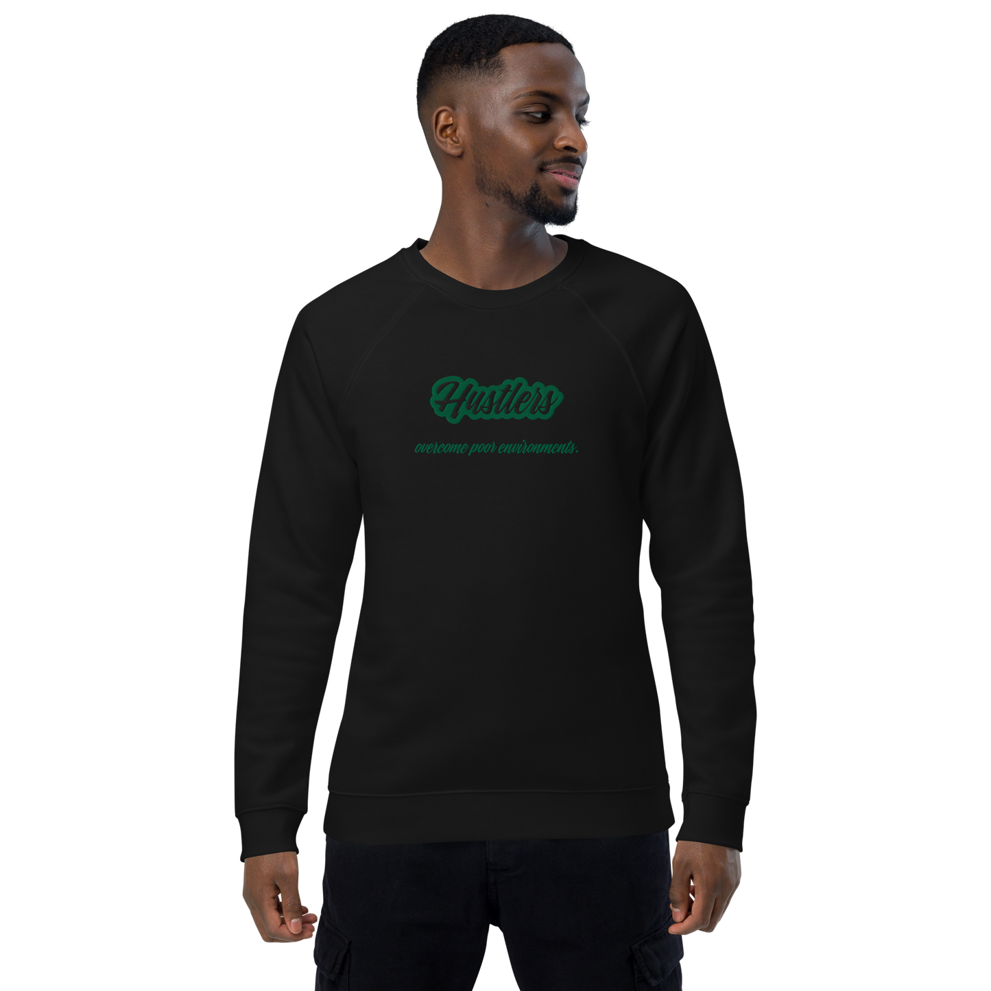 Unisex organic raglan sweatshirt