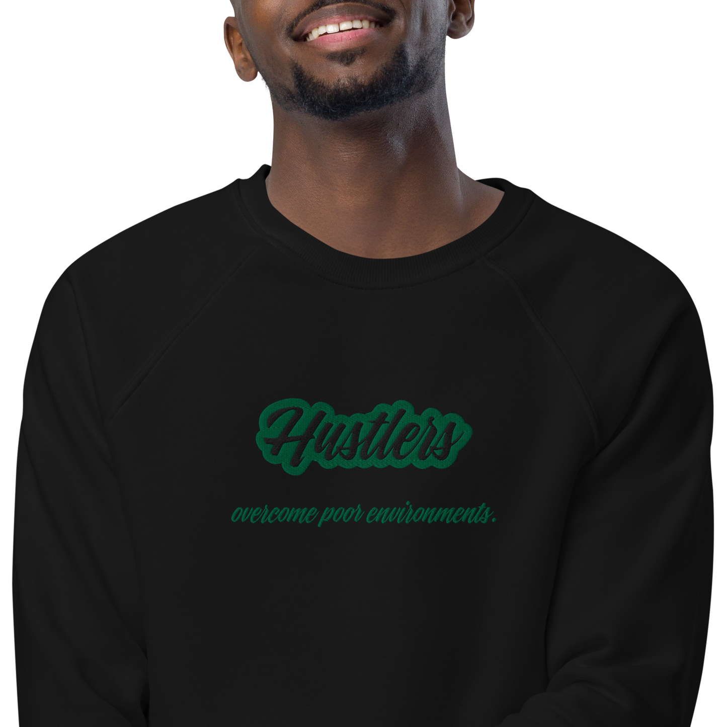 Unisex organic raglan sweatshirt