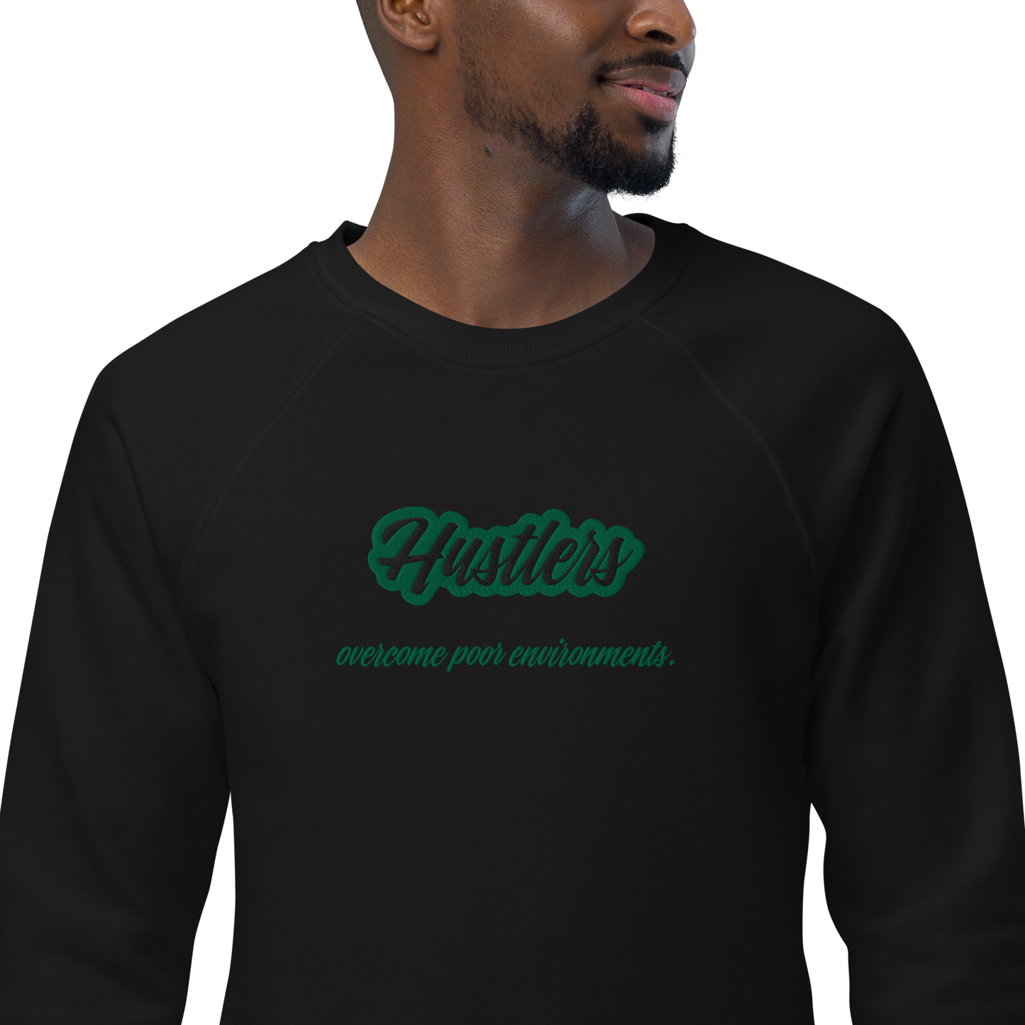 Unisex organic raglan sweatshirt