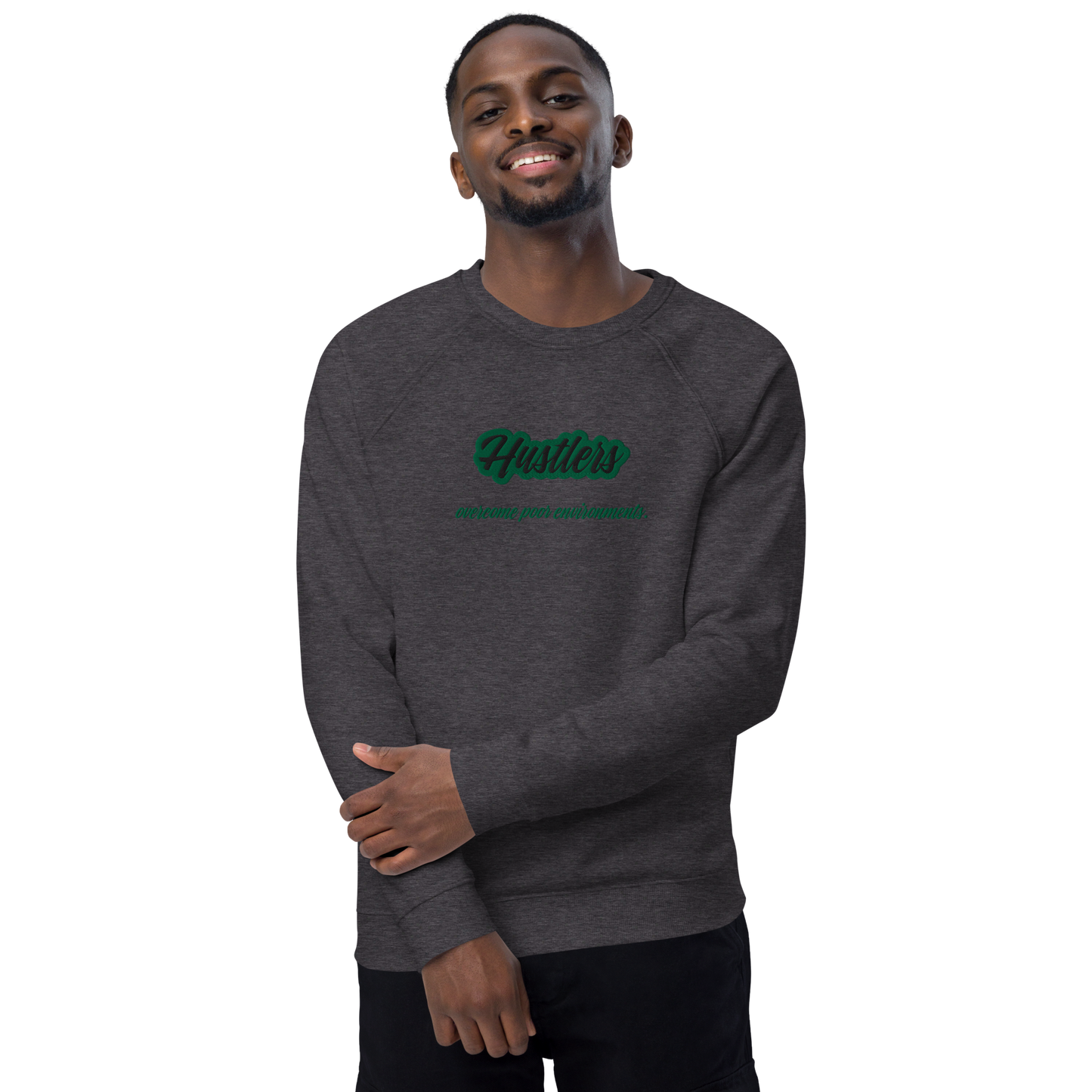 Unisex organic raglan sweatshirt