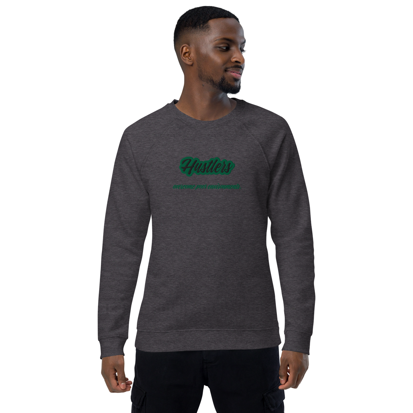 Unisex organic raglan sweatshirt