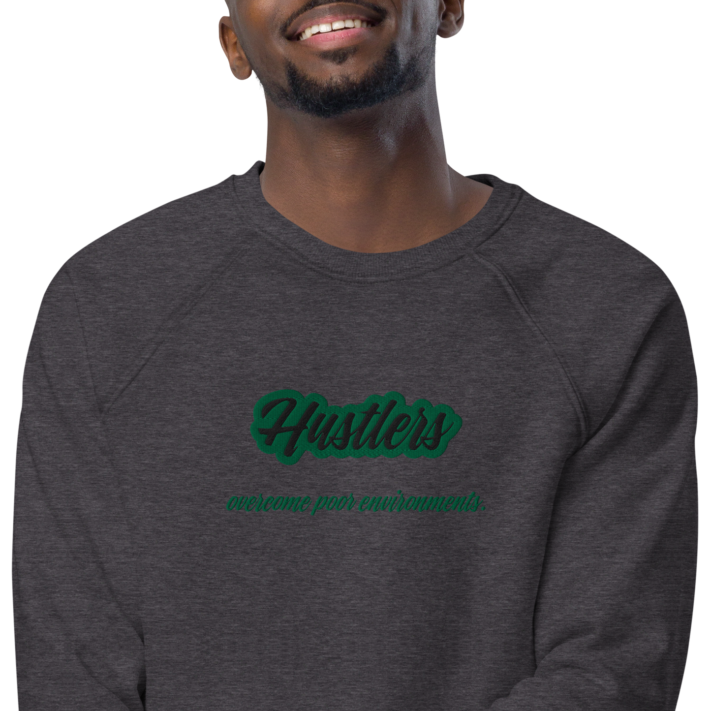 Unisex organic raglan sweatshirt