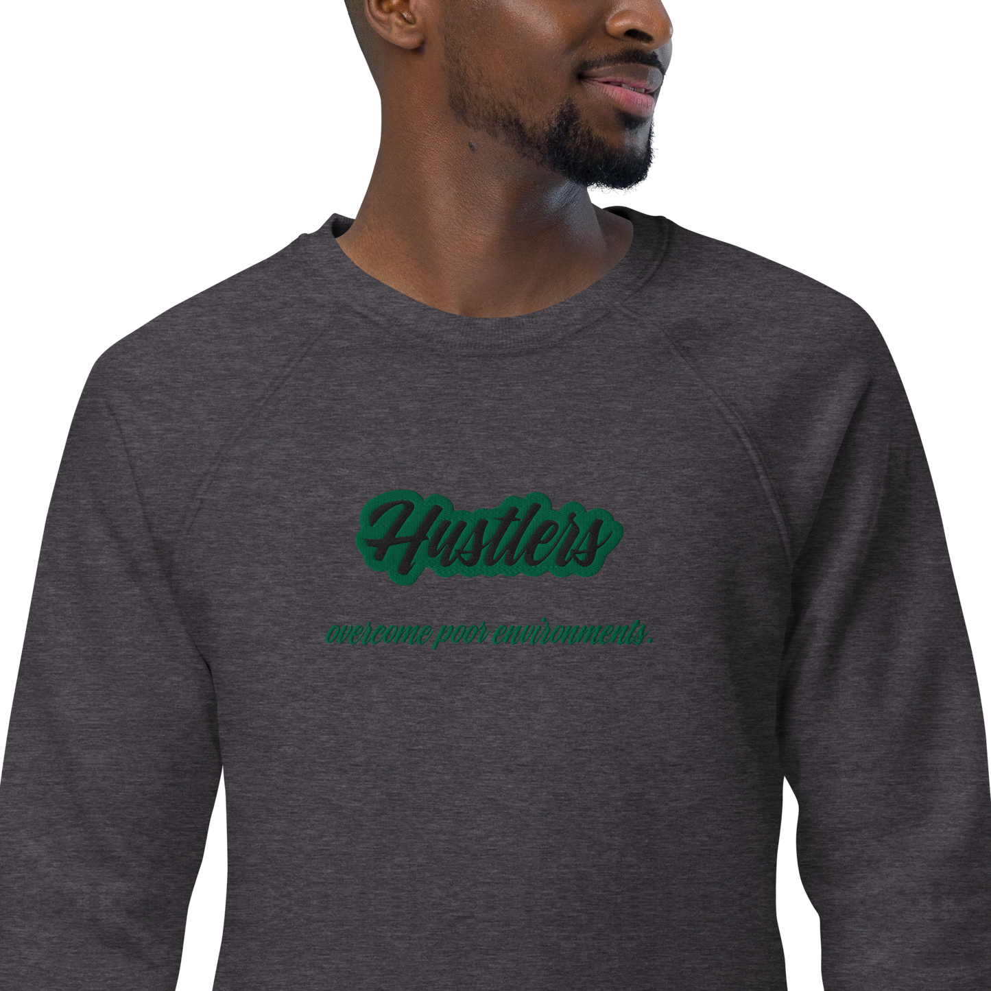 Unisex organic raglan sweatshirt