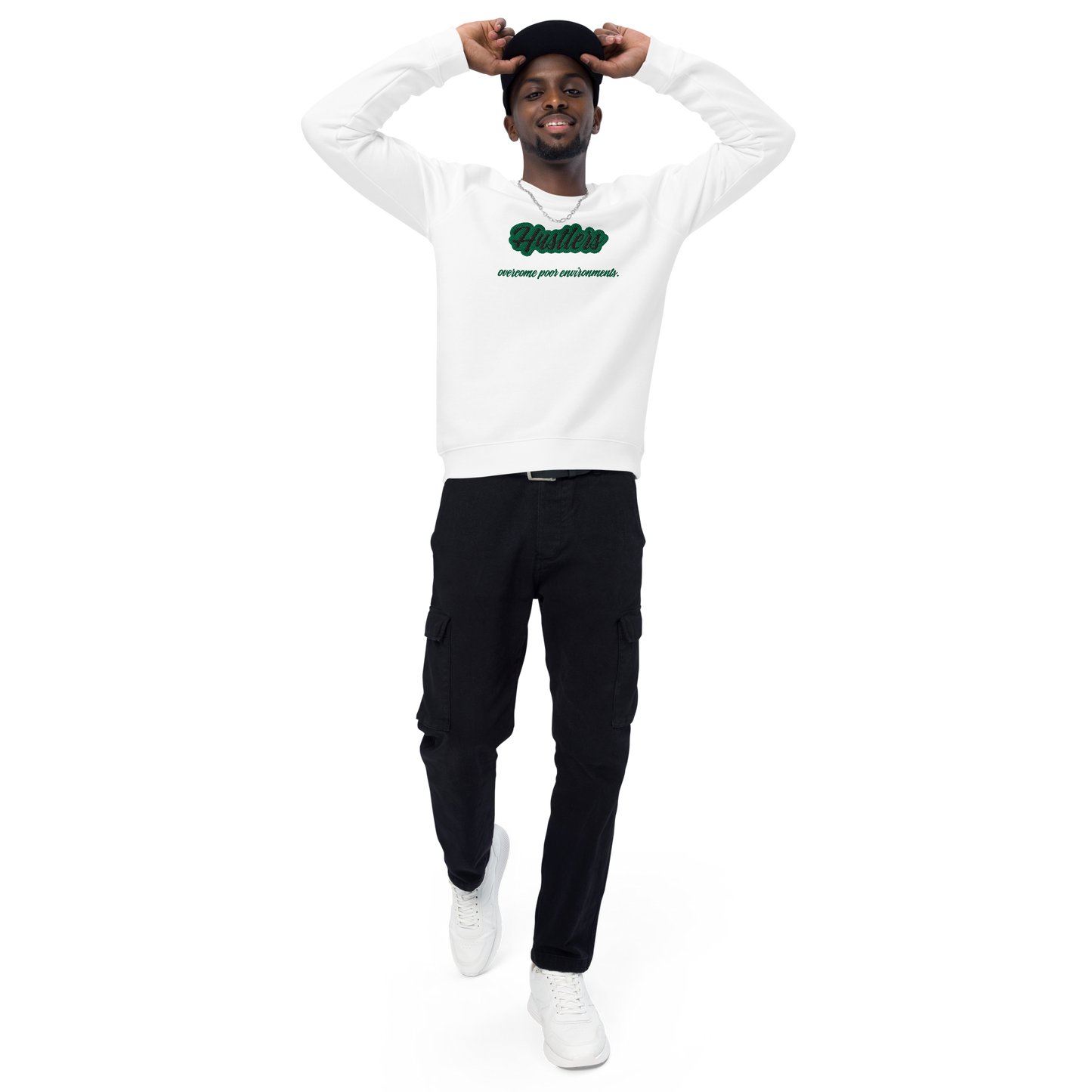 Unisex organic raglan sweatshirt