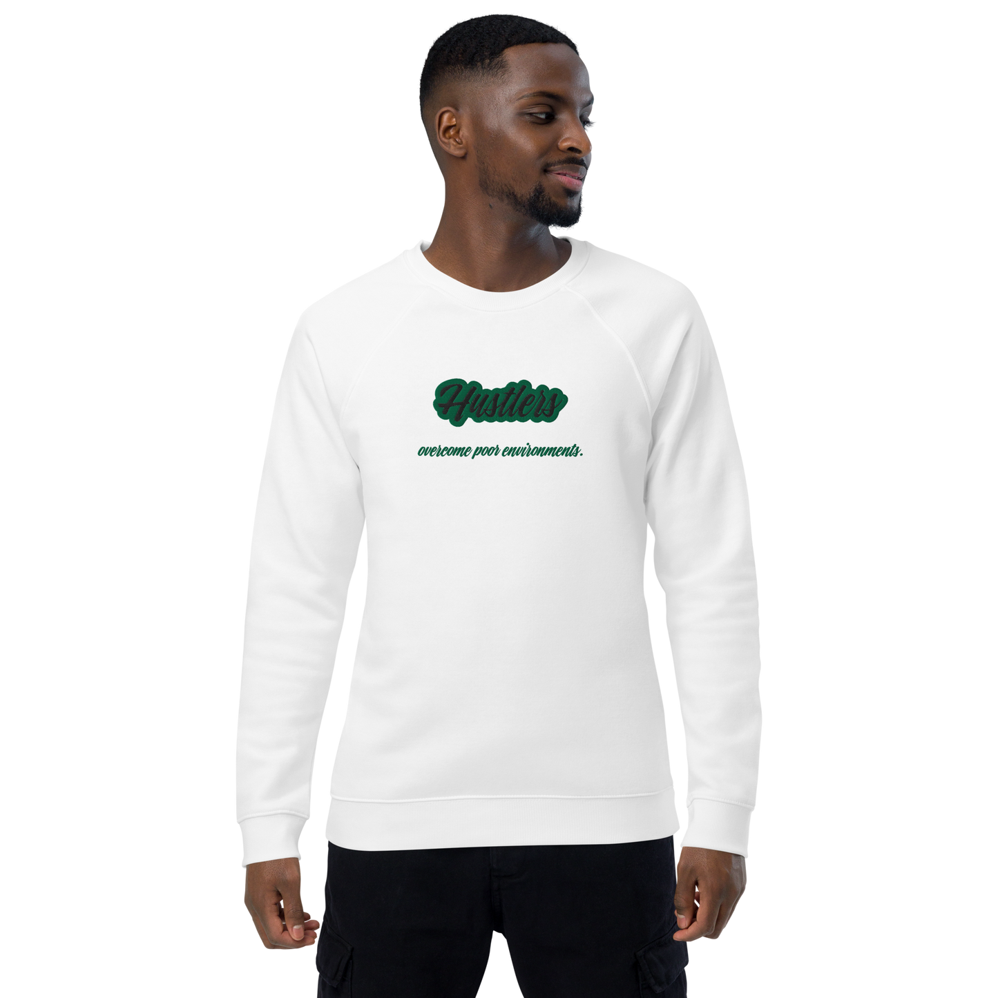 Unisex organic raglan sweatshirt