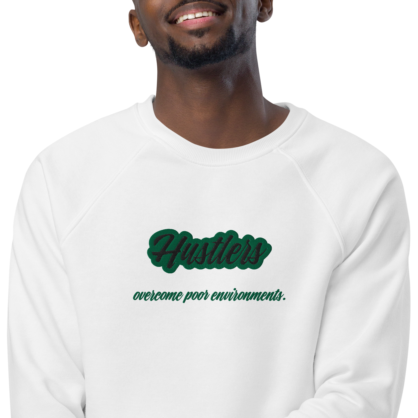 Unisex organic raglan sweatshirt