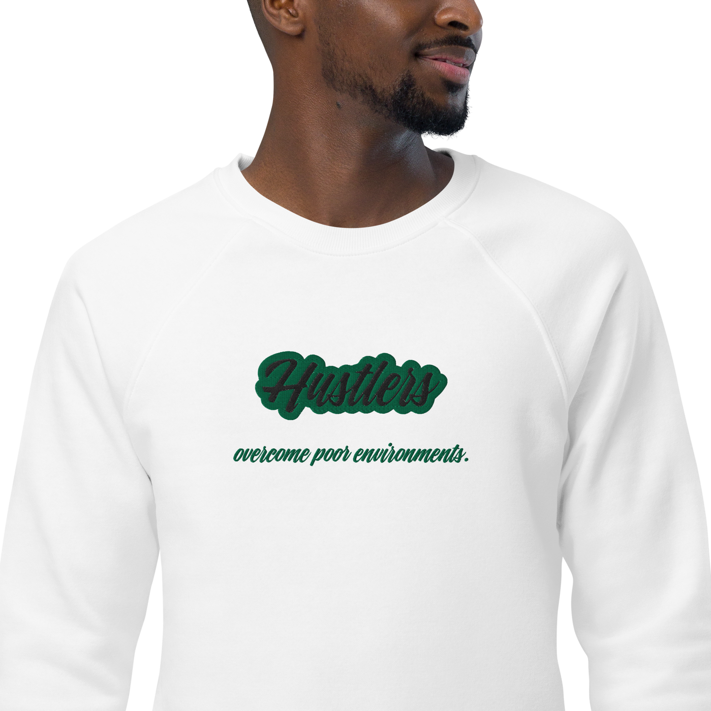 Unisex organic raglan sweatshirt