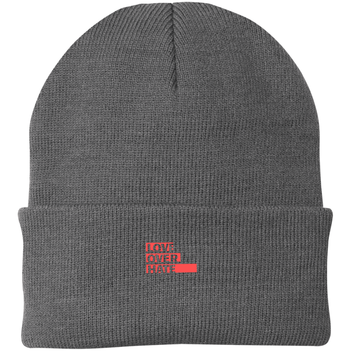 Love Over Hate Knit Cap