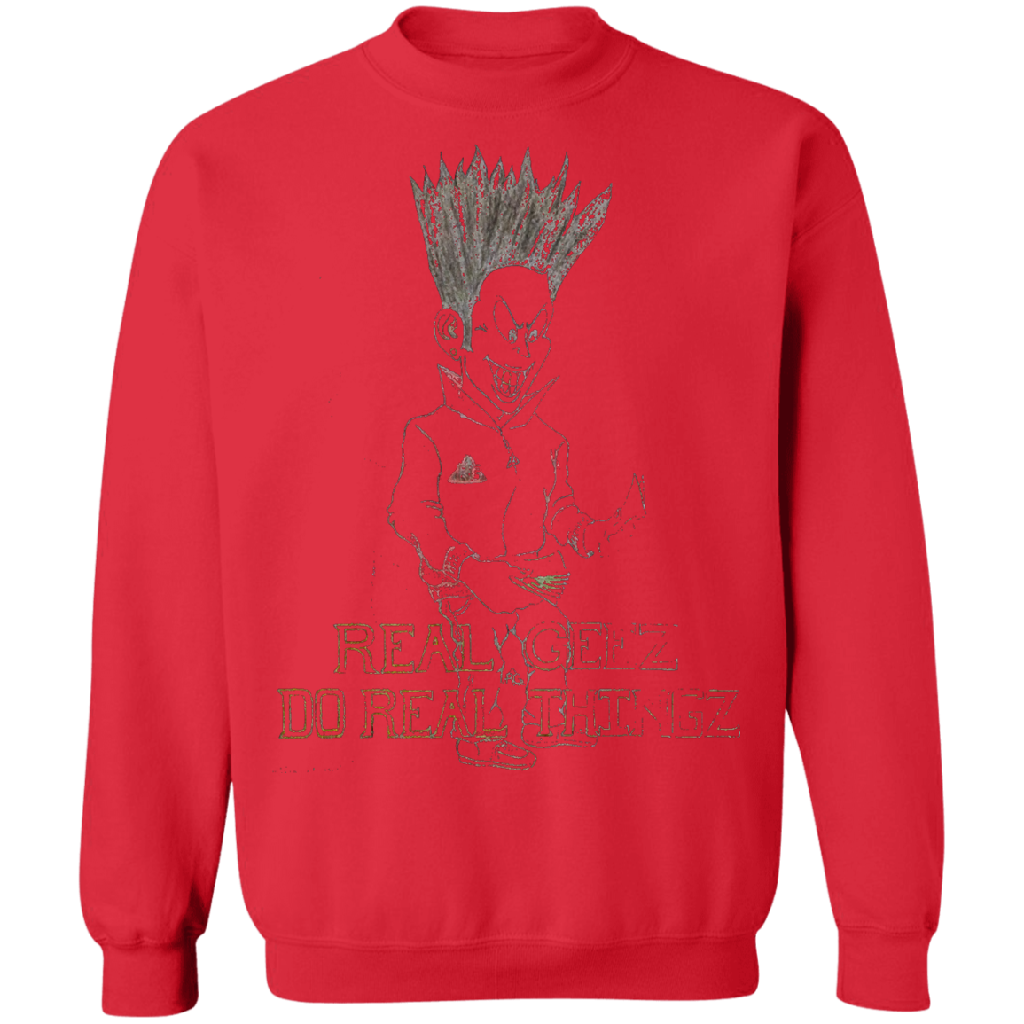 Real Geez cartoon Pullover Sweatshirt 8 oz.