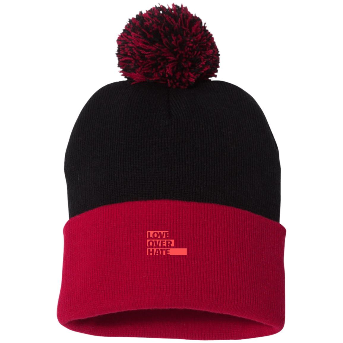 Love Over Hate Knit Cap