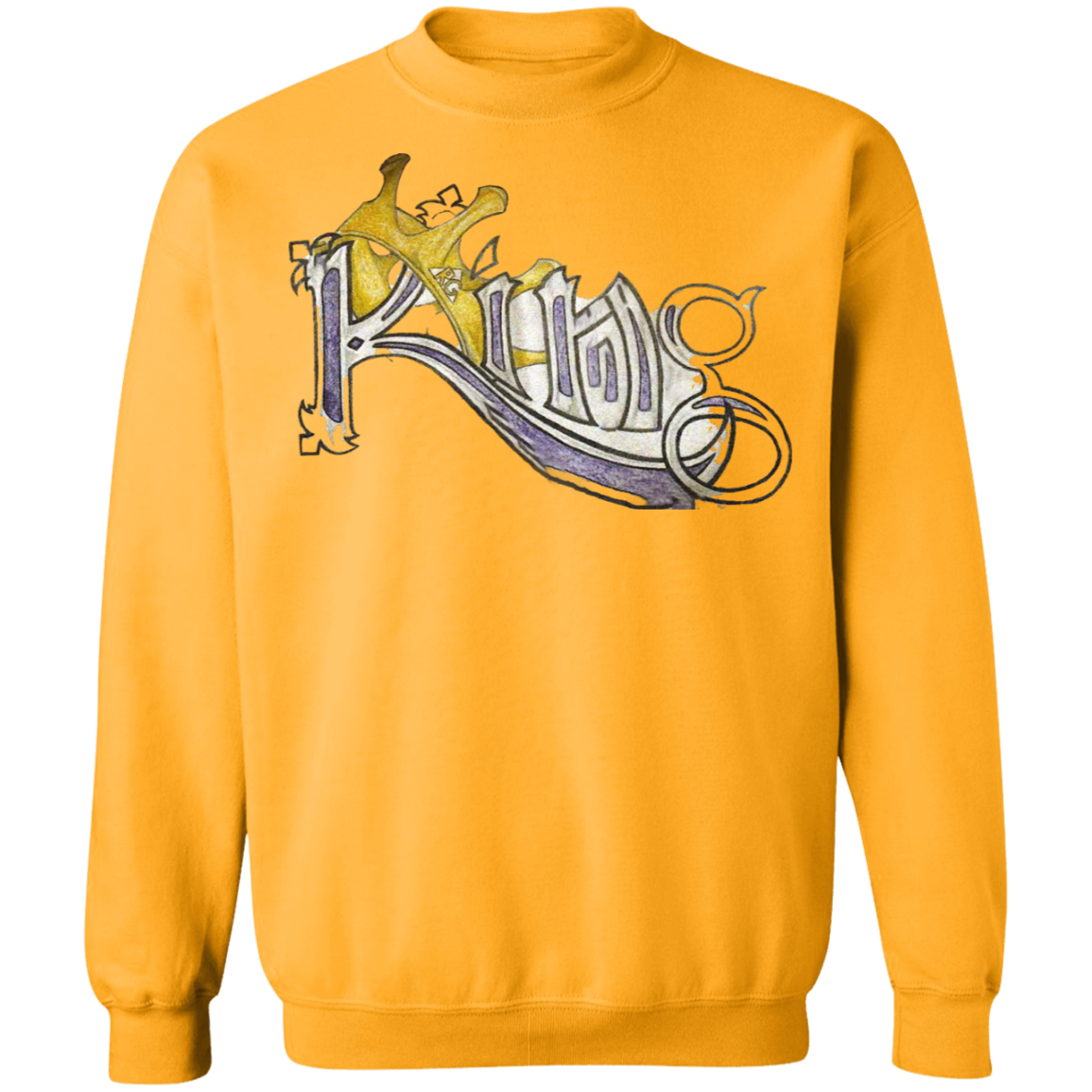 King Crewneck Pullover Sweatshirt by Amagiri Young