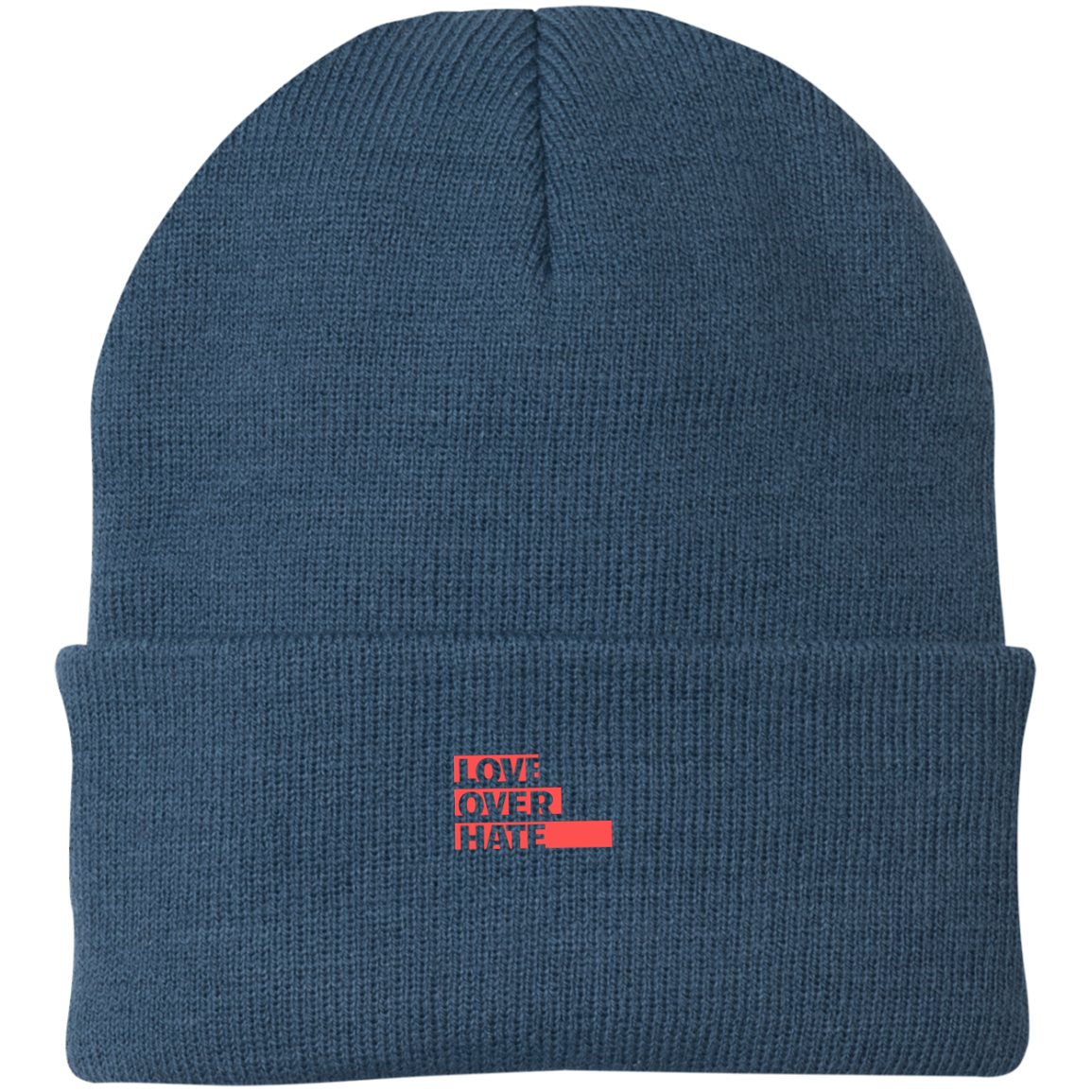 Love Over Hate Knit Cap