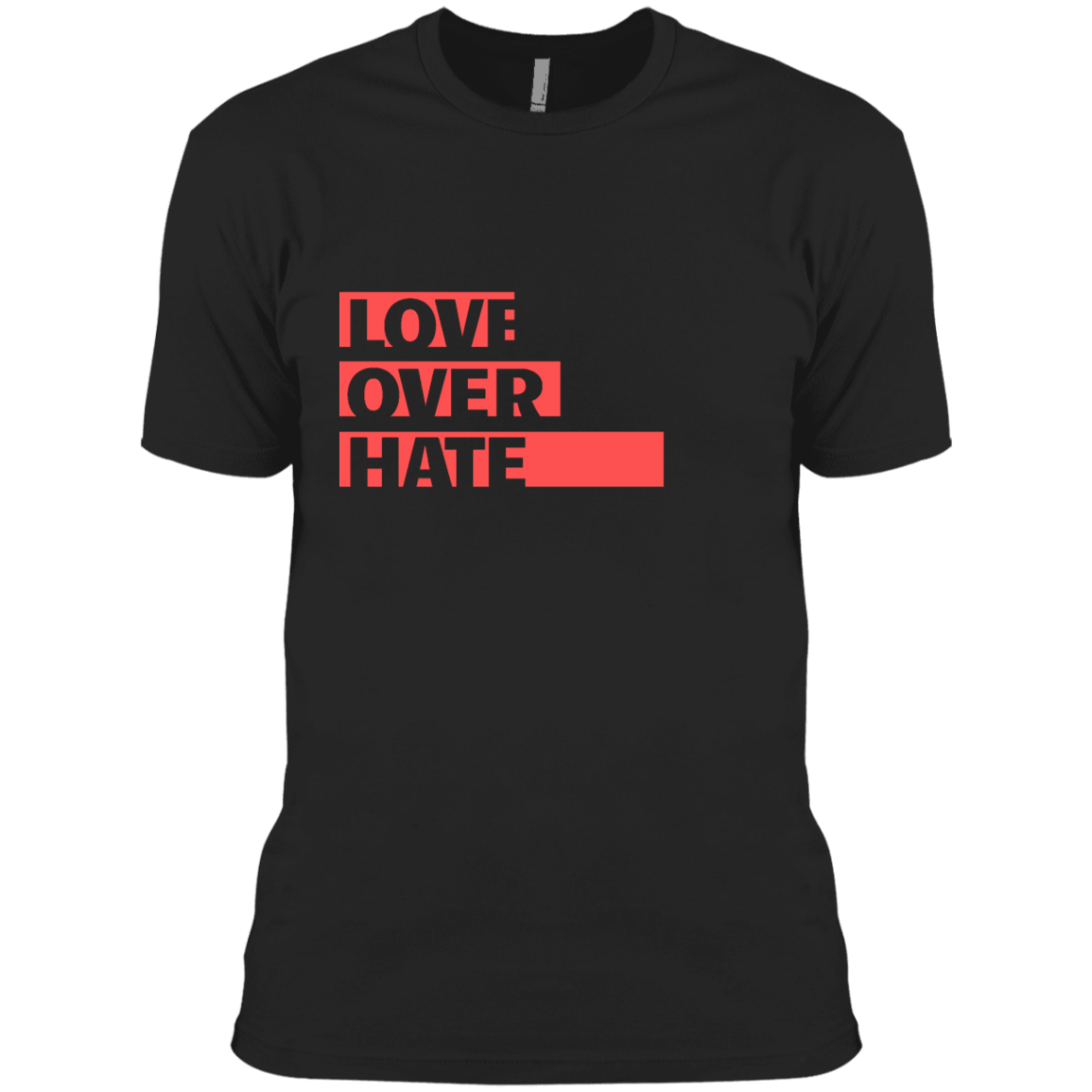 Love Over Hate Men's Made in USA Cotton T-Shirt