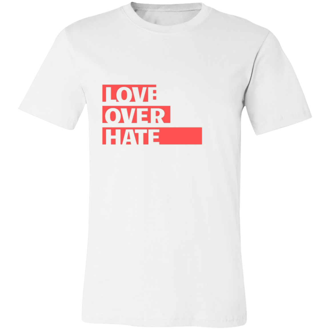 Love Over Hate Unisex Jersey Short-Sleeve T-Shirt