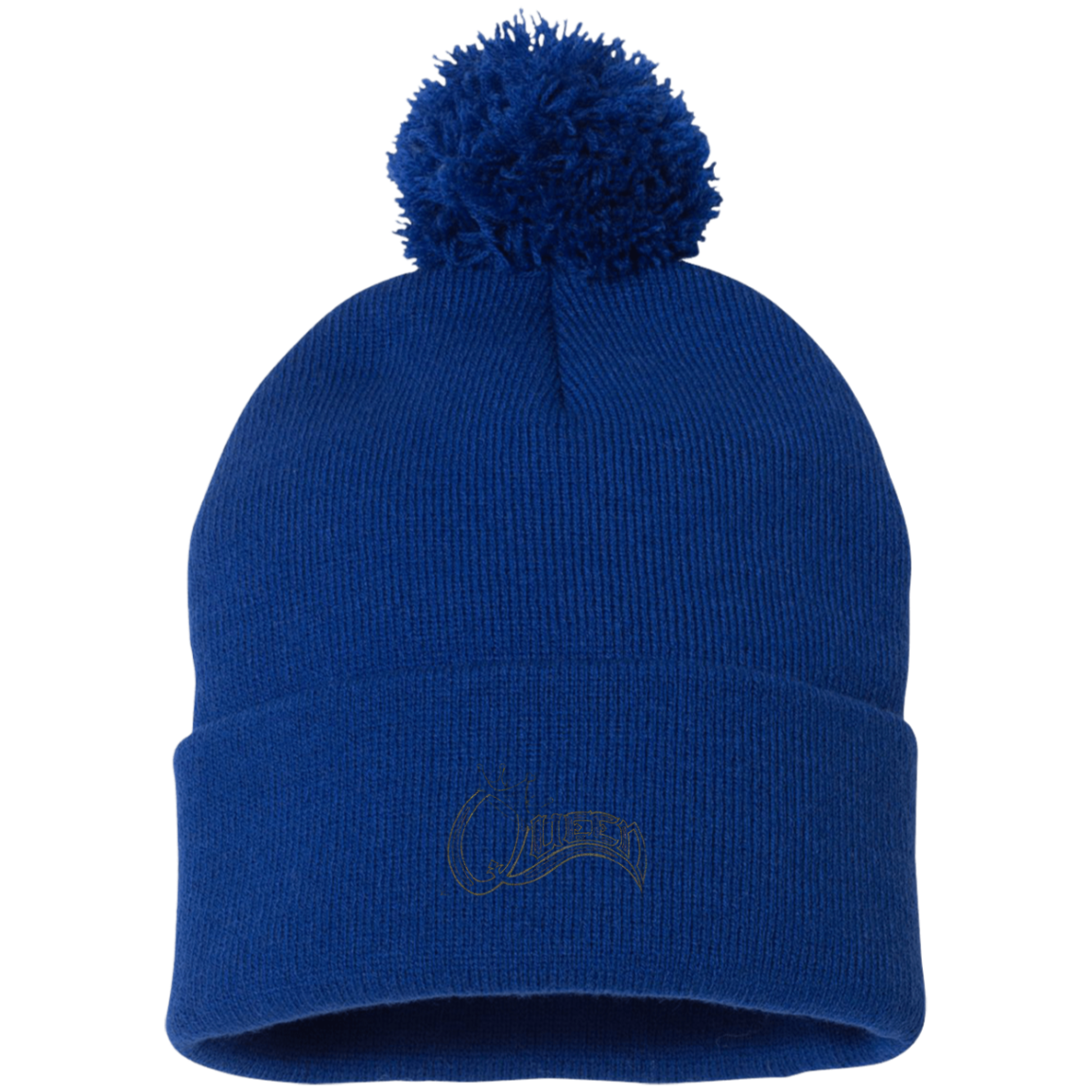 Queen Pom Pom Knit Cap