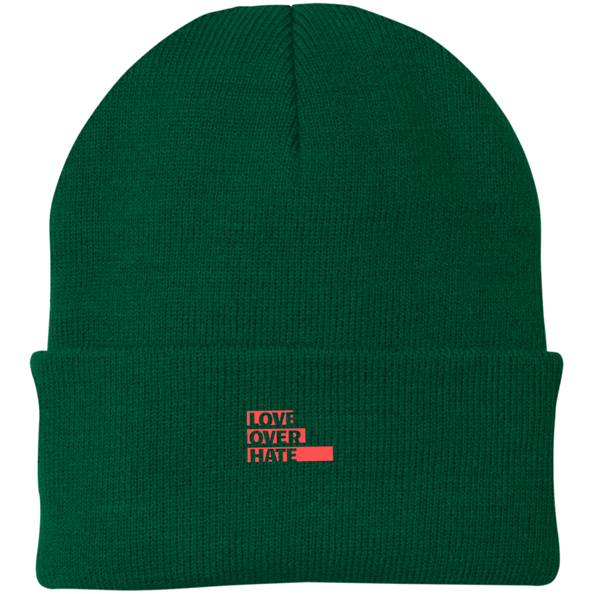 Love Over Hate Knit Cap
