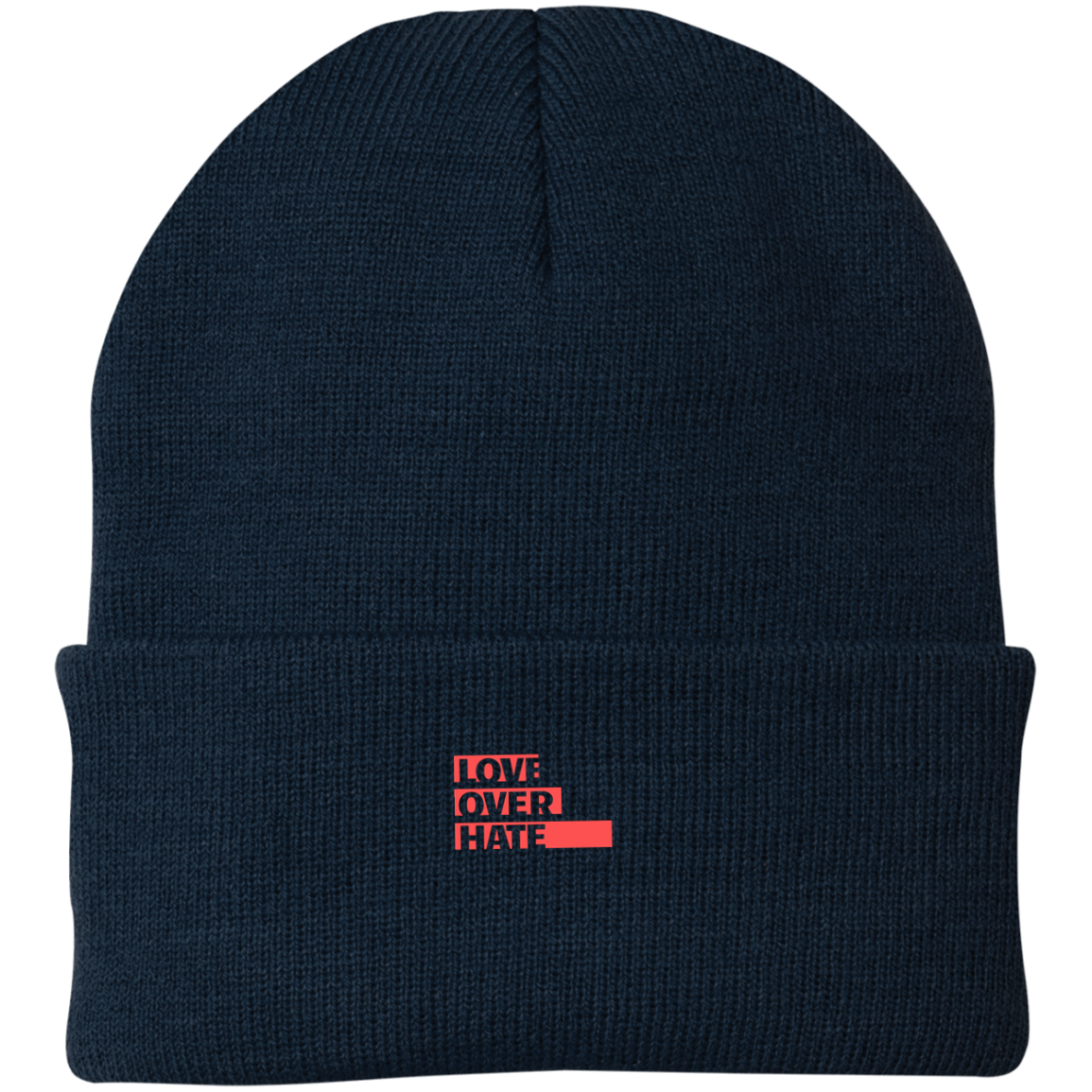 Love Over Hate Knit Cap