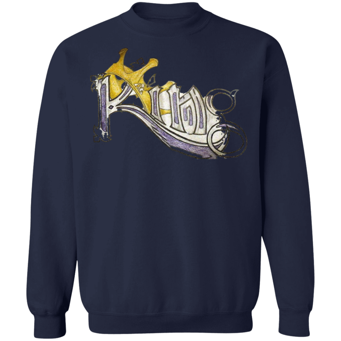 King Crewneck Pullover Sweatshirt by Amagiri Young