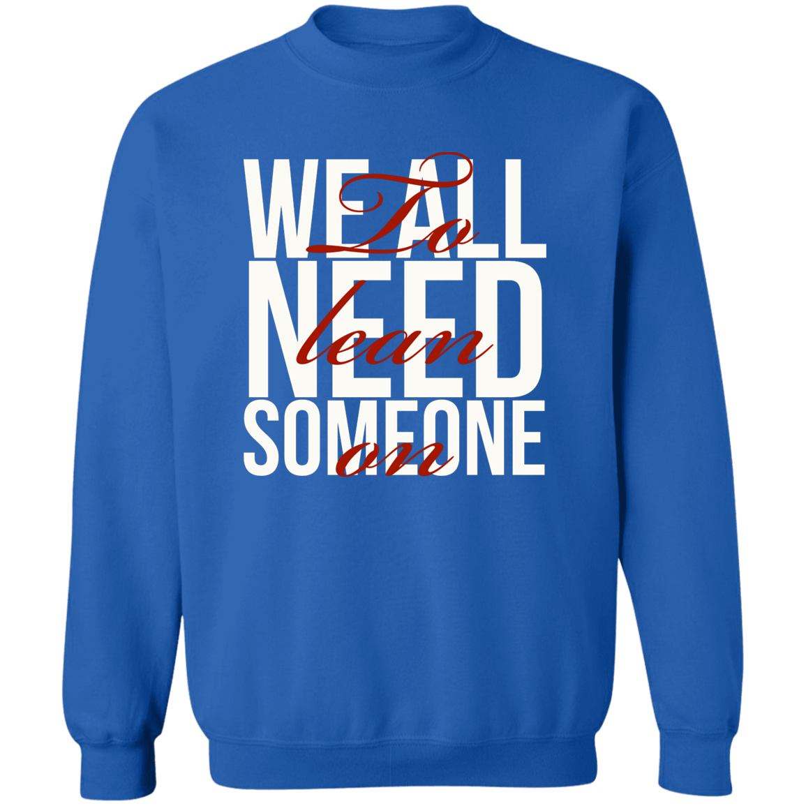 Lean On Me by Amagiri Young Pullover Crewneck Sweatshirt 8 oz (Closeout)