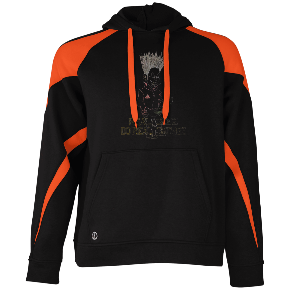 Real Geez Cartoon Colorblock Hoodie