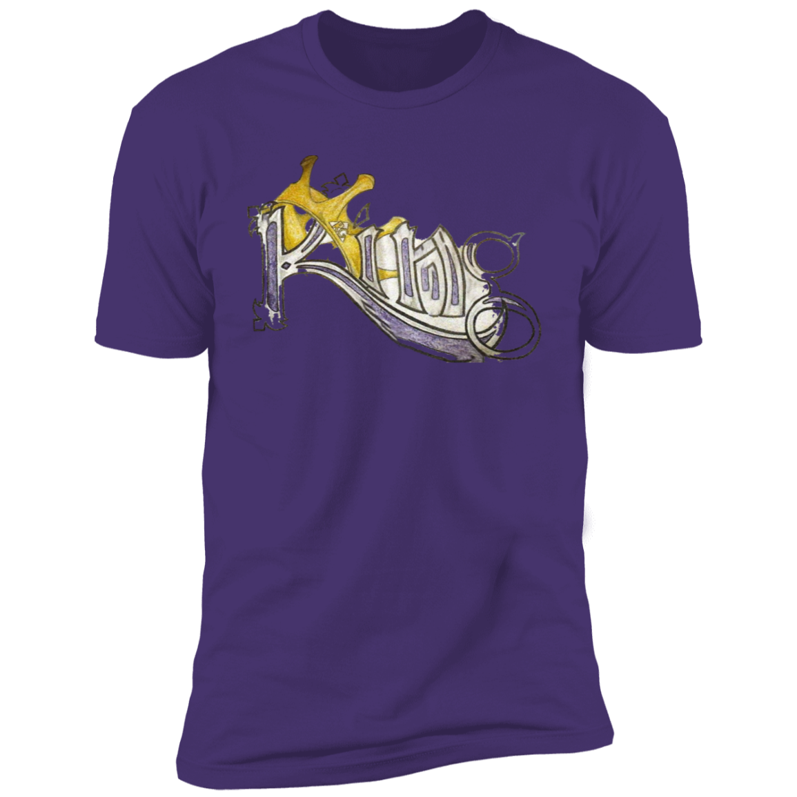 King Premium Short Sleeve T-Shirt by Amagiri Young