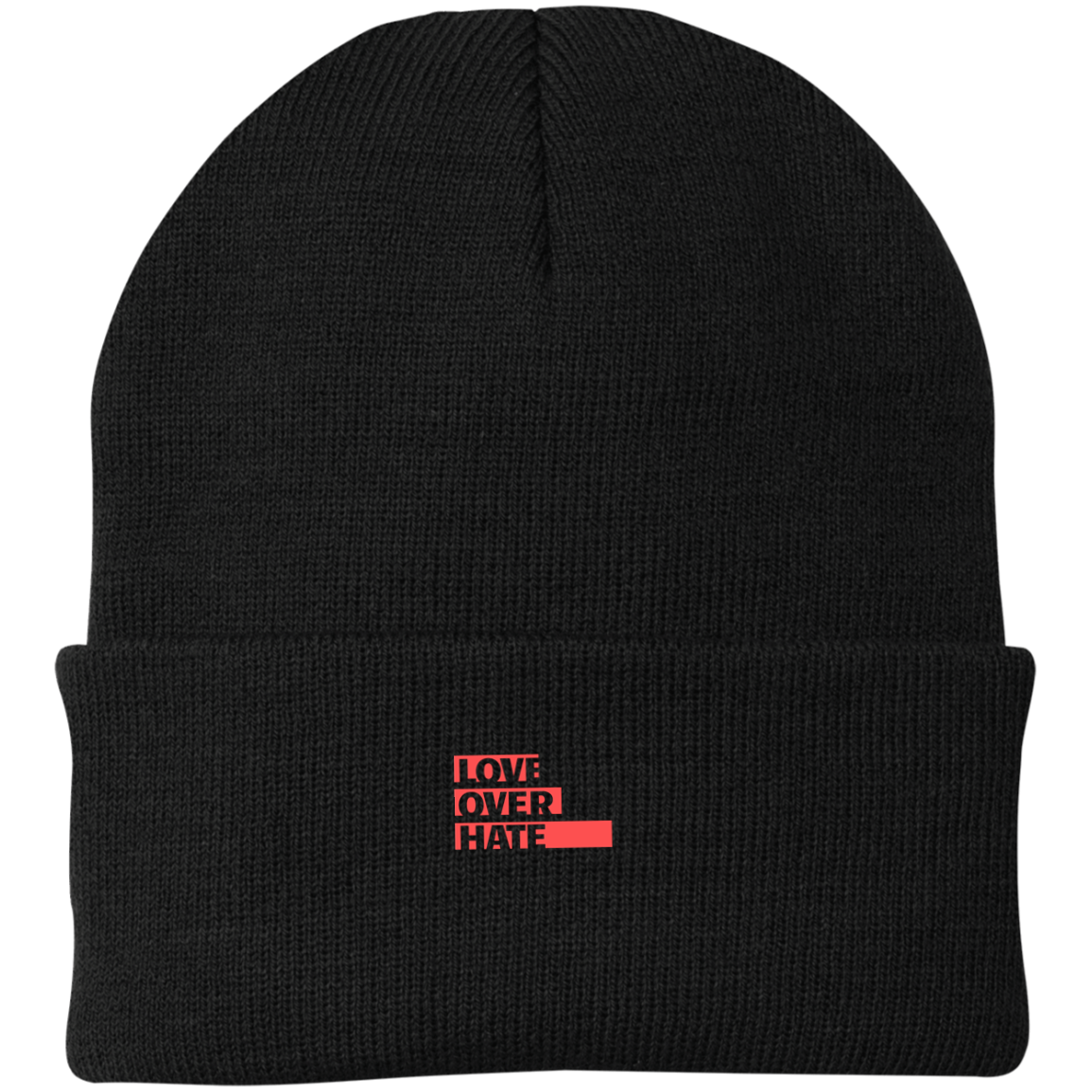 Love Over Hate Knit Cap