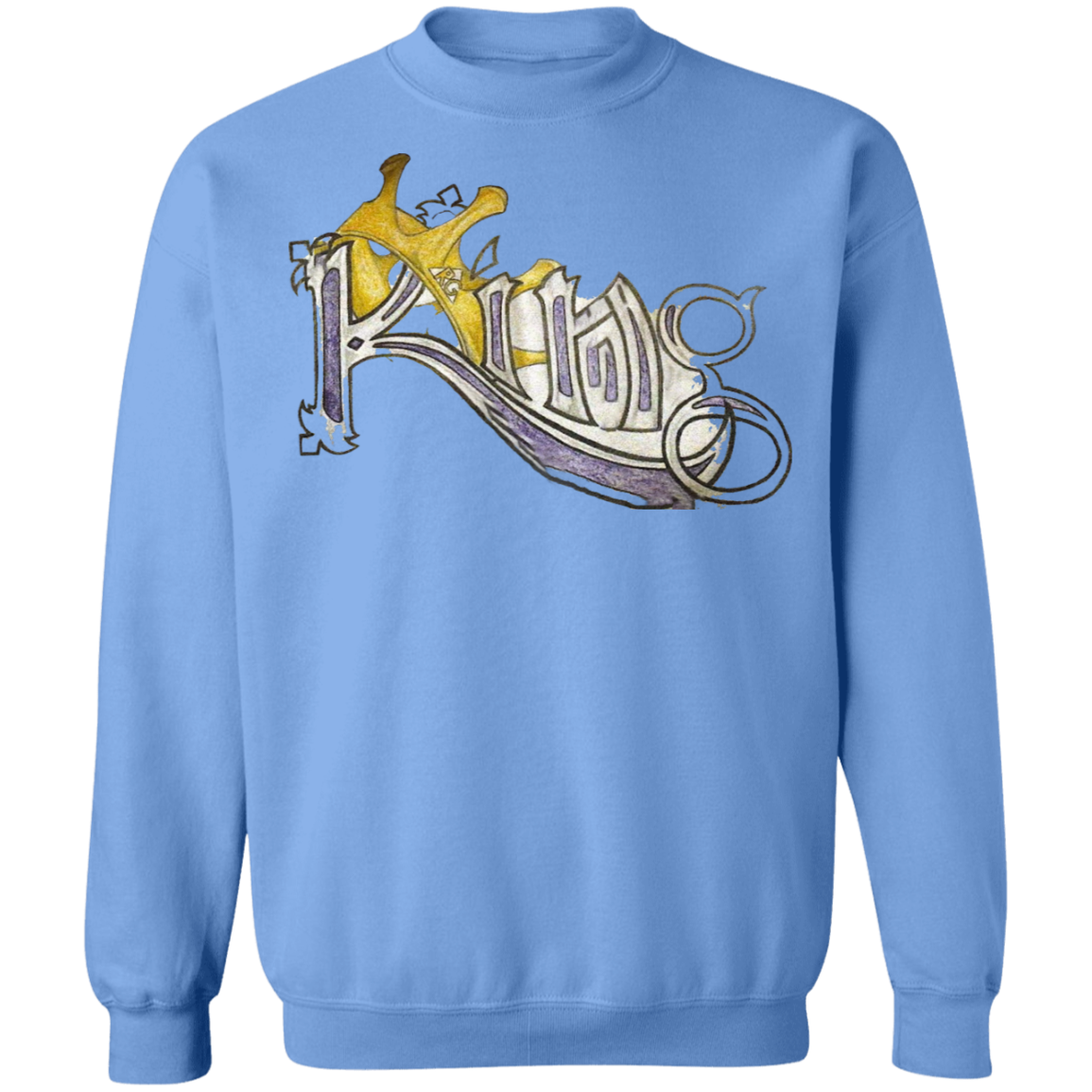King Crewneck Pullover Sweatshirt by Amagiri Young