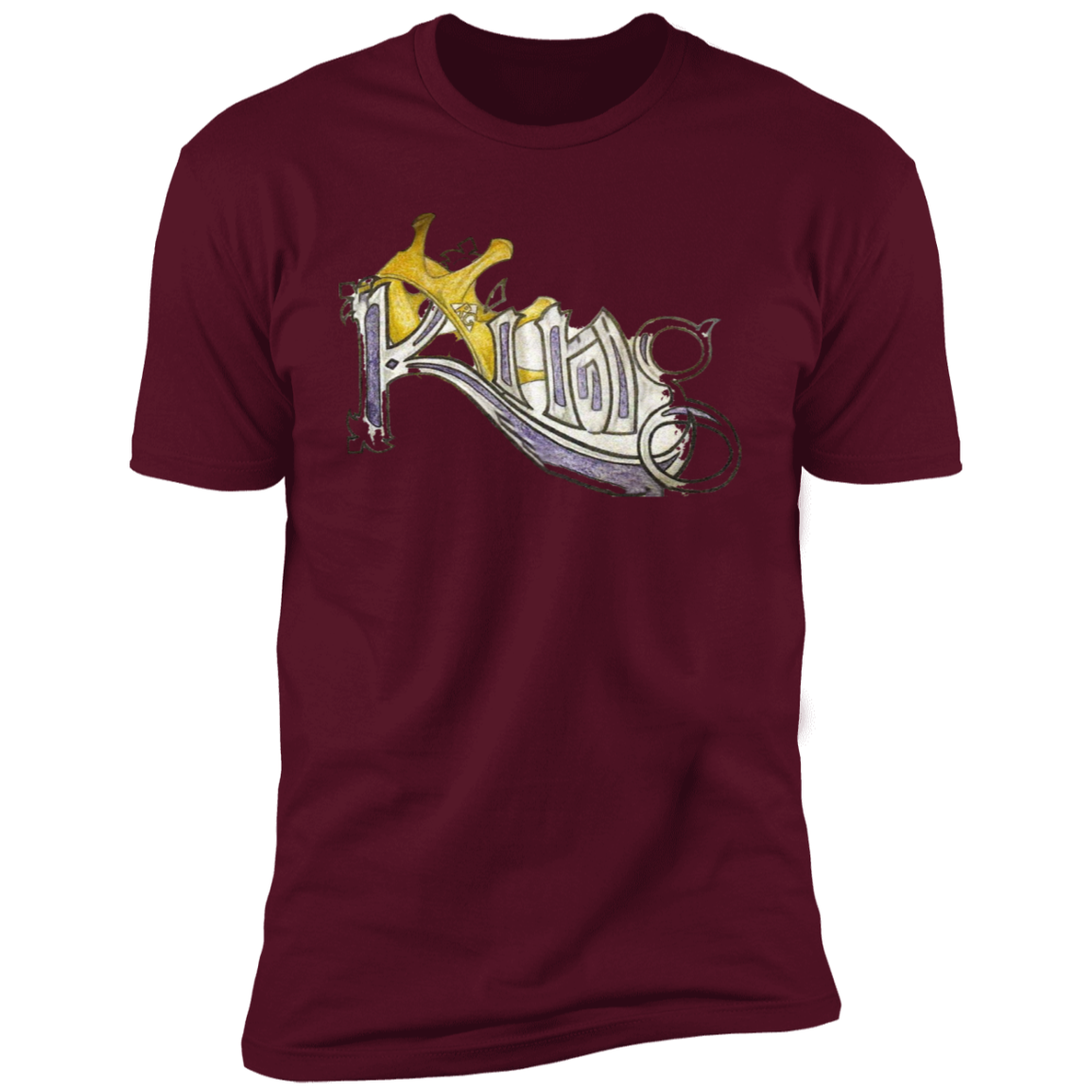 King Premium Short Sleeve T-Shirt by Amagiri Young