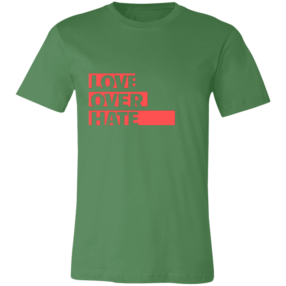 Love Over Hate Unisex Jersey Short-Sleeve T-Shirt