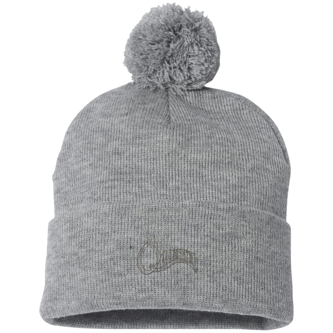Queen Pom Pom Knit Cap