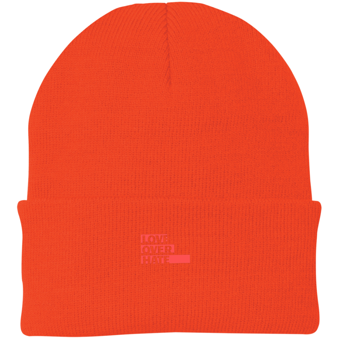 Love Over Hate Knit Cap