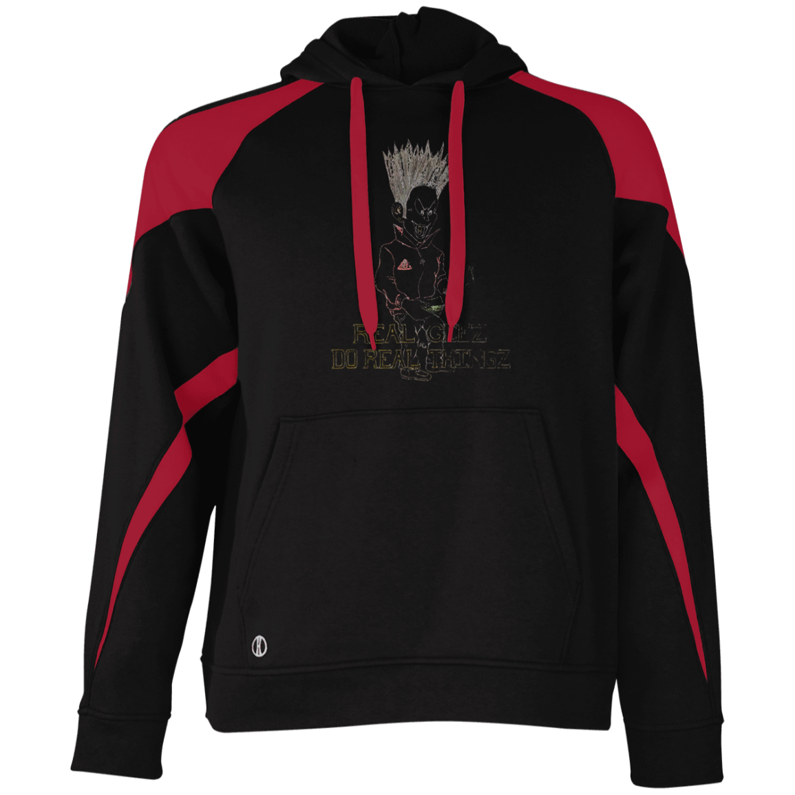 Real Geez Cartoon Colorblock Hoodie