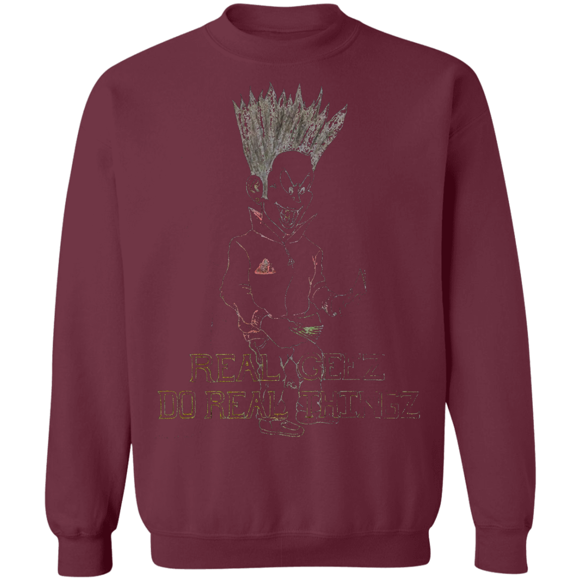 Real Geez cartoon Pullover Sweatshirt 8 oz.