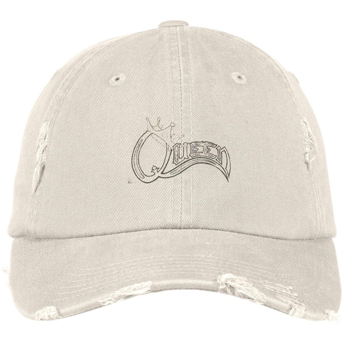 Queen Distressed Dad Cap
