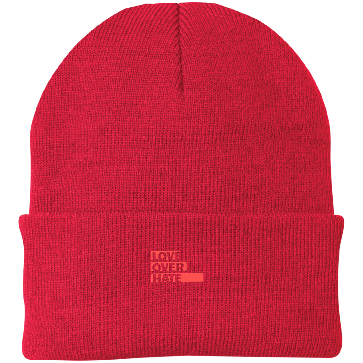 Love Over Hate Knit Cap
