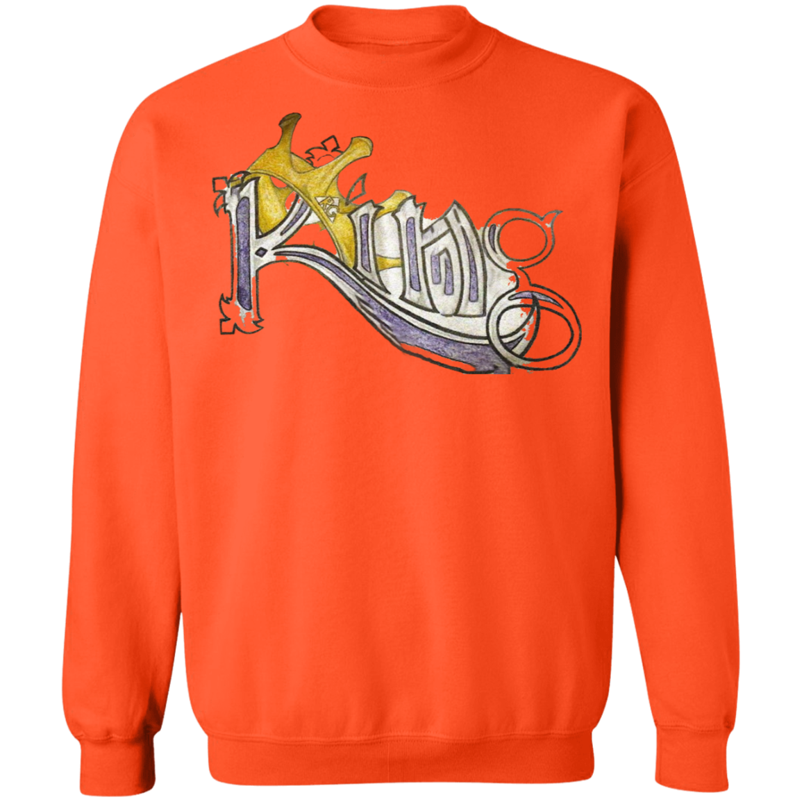 King Crewneck Pullover Sweatshirt by Amagiri Young
