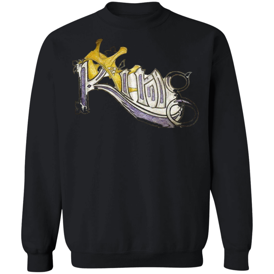 King Crewneck Pullover Sweatshirt by Amagiri Young