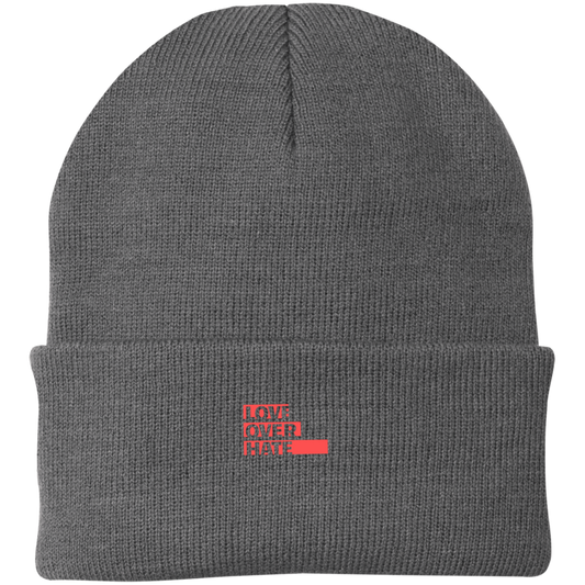 Love Over Hate Knit Cap