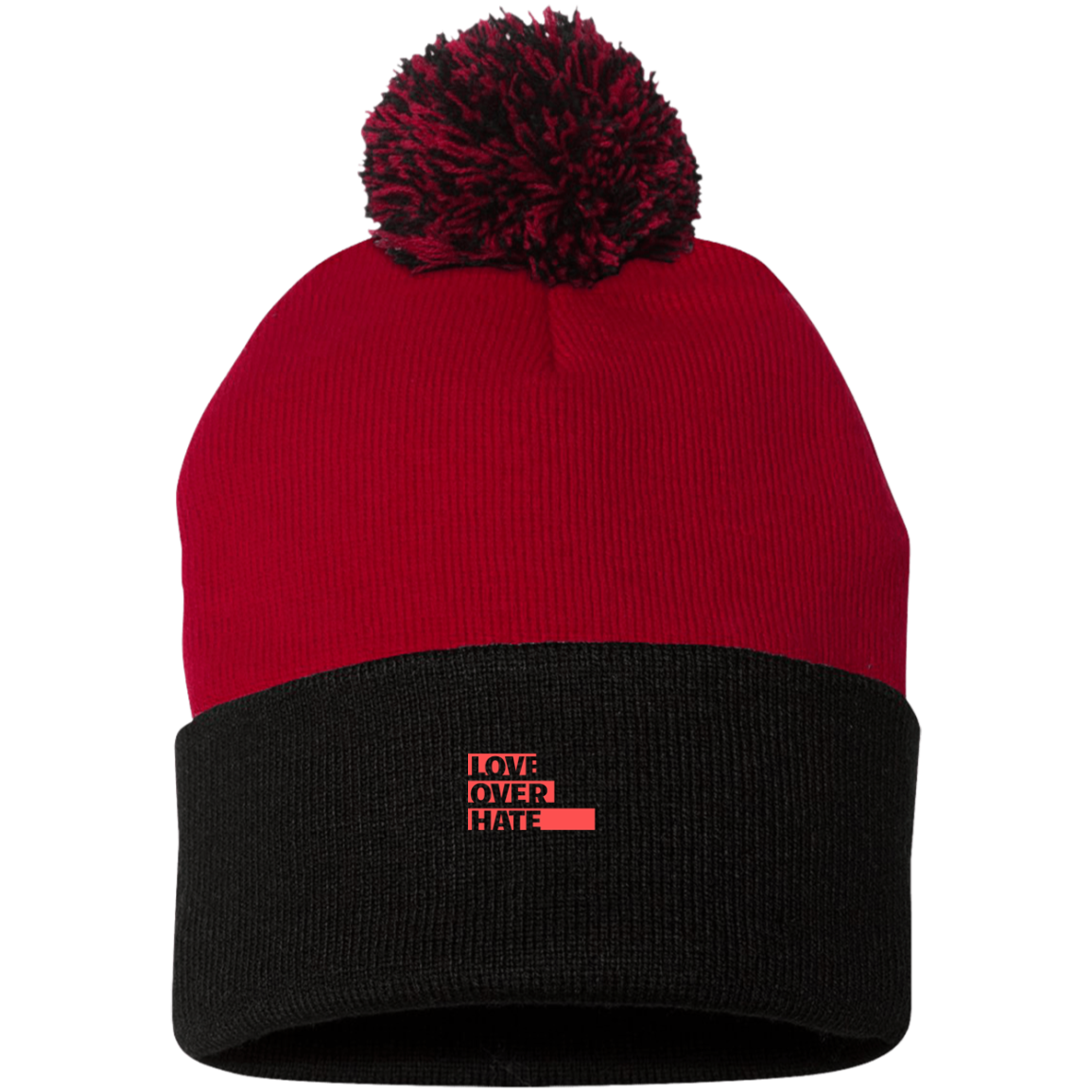 Love Over Hate Knit Cap
