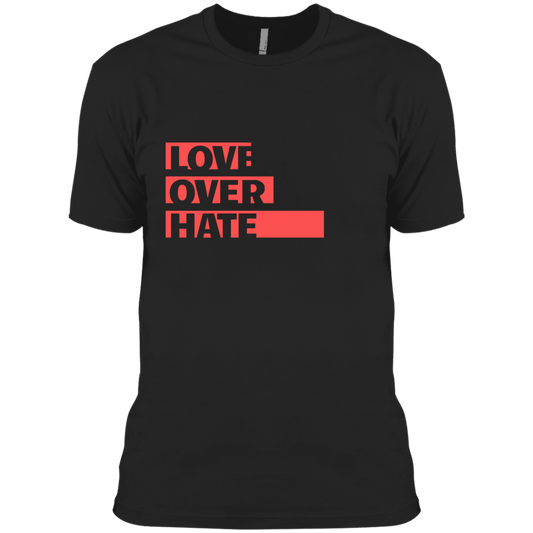 Love Over Hate Men's Made in USA Cotton T-Shirt
