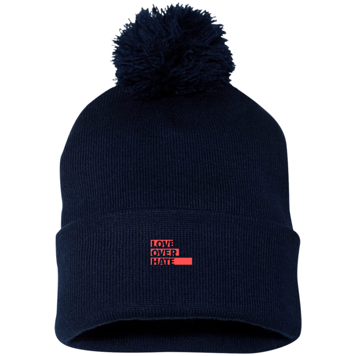 Love Over Hate Knit Cap